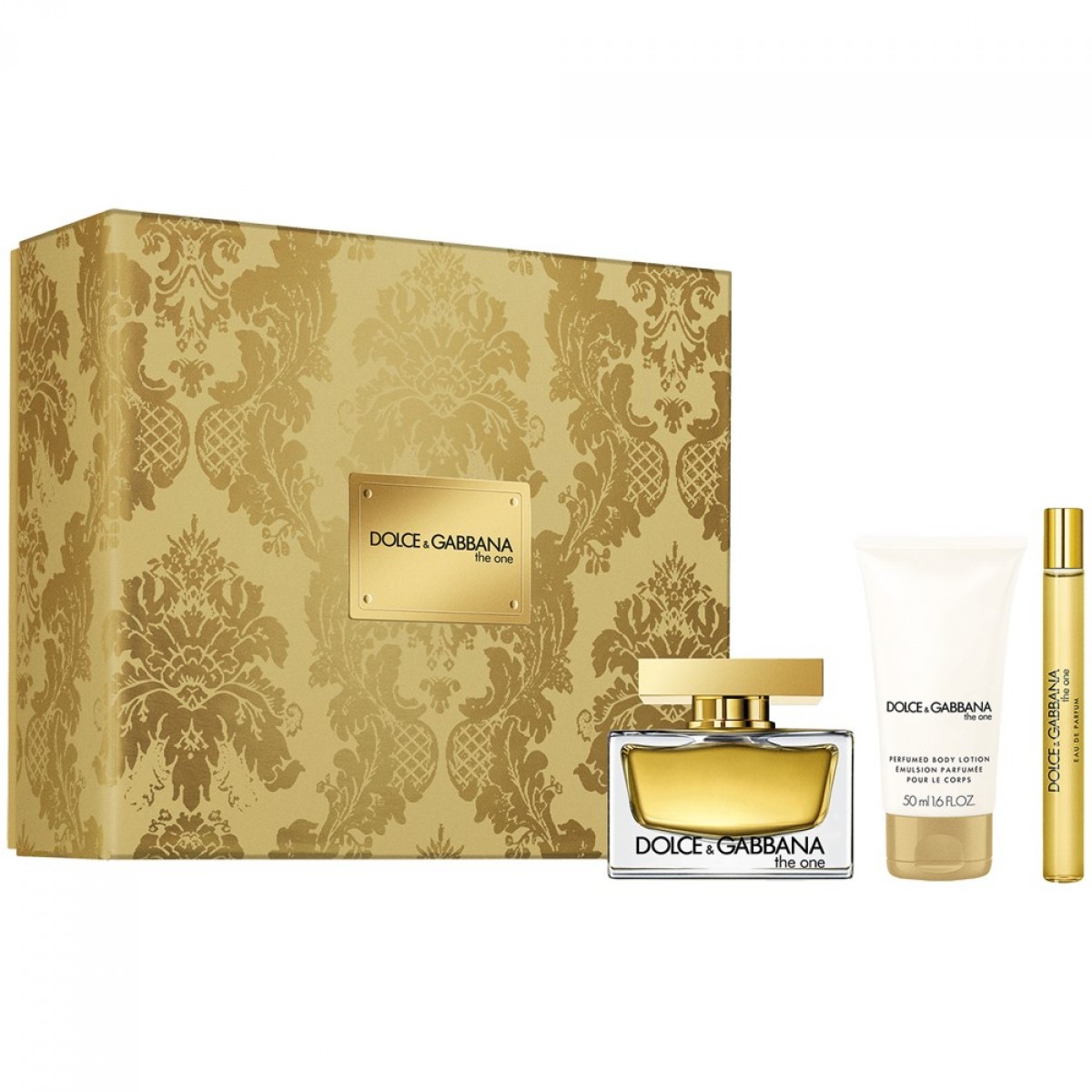 XMAS SET 21 D G THE ONE TRIO SET EDP 75ML BL 50ML TS 10ML Aelia Duty Free